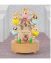 彩色動物 旋轉摩天輪 木質音樂盒 MUSIC BOX